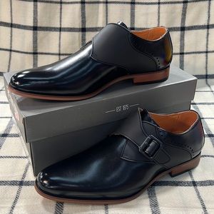 NWT Stacy Adams Men’s Sutcliff Plain-Toe Monk-Strap Dress Shoes